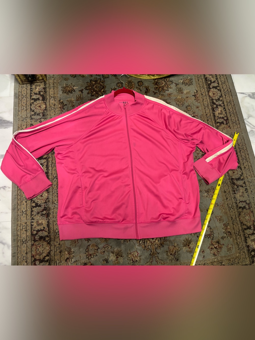 N.Y.L. Pink Full-Zip Track Jacket
